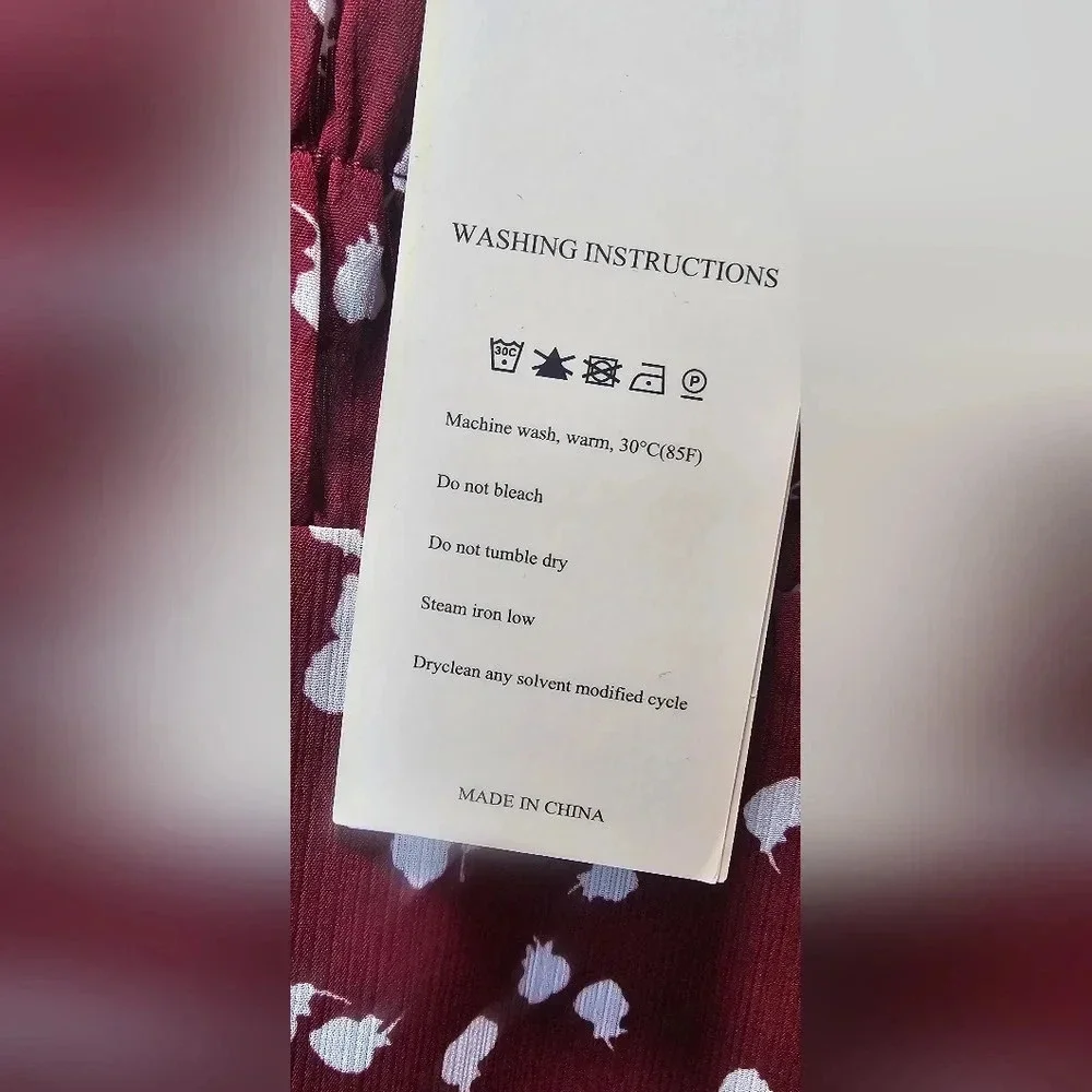 Dokotoo Women's Casual V Neck Alicia Smocked Long Sleeve Chiffon Blouse Size 2XL - Picture 15 of 16